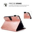 thumbnail image 2 of iPad mini 4 Case, iPad mini 2 3 Case Cover, Allytech PU Leather Folio Glitter Sparke Protective Multi Angle Stand Auto Sleep Wake Case Cover with Pencil Holder for Apple iPad mini 1 2 3 4, Rosegold, 2 of 7