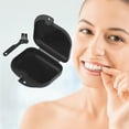 thumbnail image 2 of Unique Bargains 1 Set Braces Box with Brush Mini Braces Storage Box Black, 2 of 5