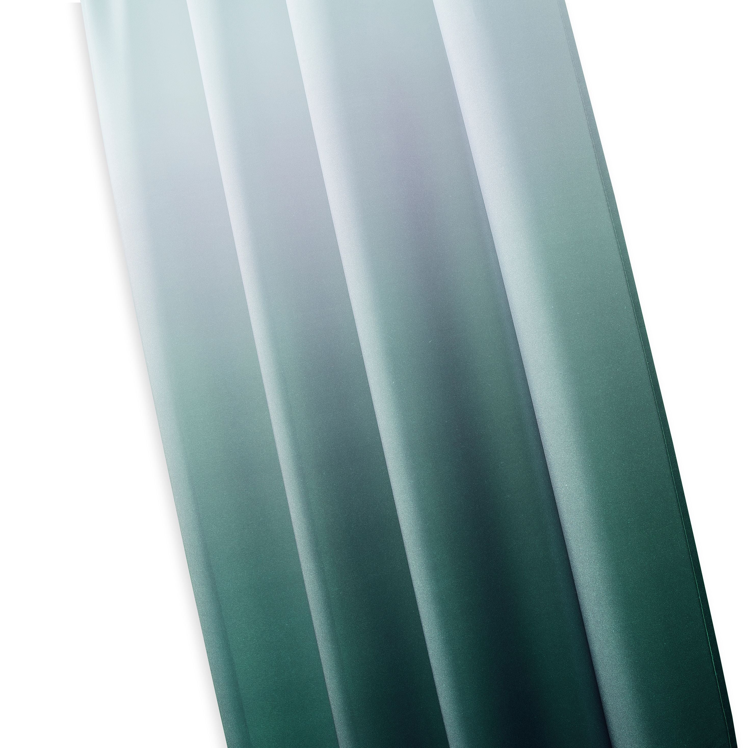 Dainty Home Shades Ombre Rod Pocket Window Curtain Set of 4 Panels in Blue