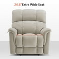 thumbnail image 5 of MCombo Oversized 24.8" Seat Width Large Dual Motor Power Recliner Lift Chair for Tall Elderly, Infinite Position, Beige Fabric, 5 of 9