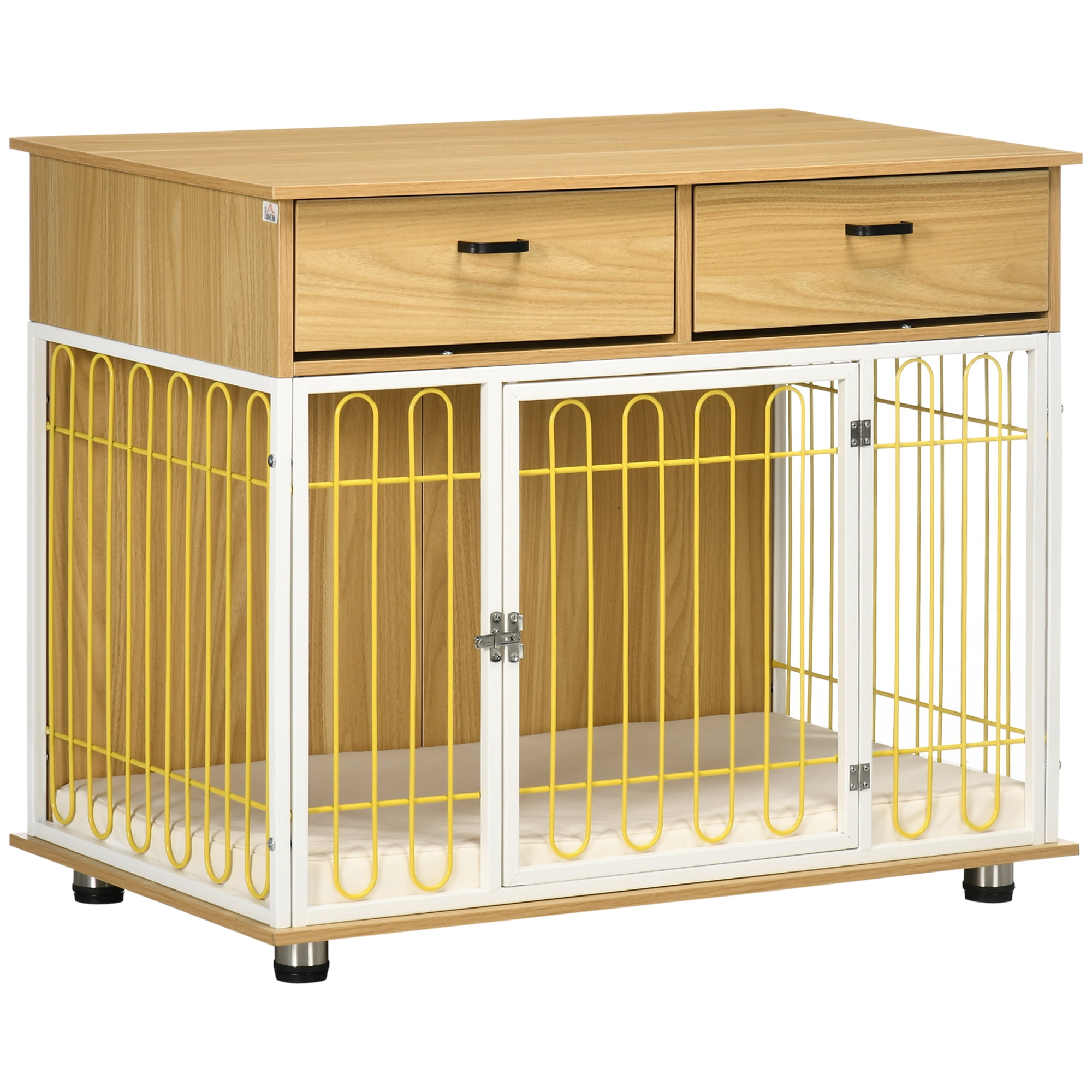 Picture of PawHut Medium Dog Crate End Table, Dog Crate Bed Dog Kennel - Walmart.com