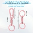 thumbnail image 2 of Uxcell Keychain Clips with O Rings, Quick Release Key Chain Rings Spring Double Ring Keychain Holder Spring Snap Hook Organizer for Car Keys, Backpack, Women, Man Pink, 2 of 7