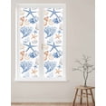 thumbnail image 2 of Window Privacy Film Coastal Coral Stained Glass Window Film Decorative Sun Block Window Cover Starfish Shell Ocean Marine Life Blue Window Clings Static Adhesive Sticker for Bathroom 29.5"x118", 2 of 7