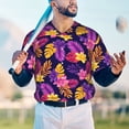 thumbnail image 6 of Daiia Purple Flower Mens Baseball Jersey Button Down Shirts Short Sleeve Sports Uniforms-XX-Large, 6 of 9