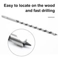thumbnail image 4 of HAHDAXIA 5/16 Inch Diameter Wood Auger Drill Bit, 9 Inch (23cm) Length Ship Auger Bit Wood Hole Cutter for Hardwood, Softwood - 2 Pack, 4 of 7