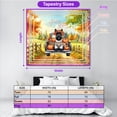 thumbnail image 5 of Hello Fall Autumn Wreath Scottish Terrier Pumpkins Pickup Truck Tapestry Scottie Dog Lover Gifts Wall Hanging Backdrop Home Decor - 13011, 5 of 5