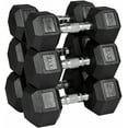 thumbnail image 1 of MAGMA Premium Rubber Hex Dumbbell Sets, 1 of 8