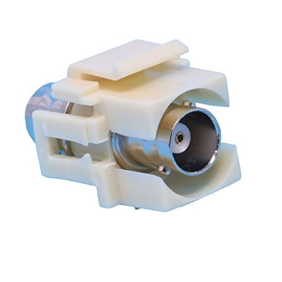 RiteAV BNC Silver Keystone Jack Coupler Ivory Female/Female