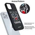thumbnail image 3 of Compatible with iPhone 12 Pro Max Case 6.7” with Animal Printed Pattern, Slim Liquid Silicone 3 Layers Full Covered Soft Gel Rubber Phone Case Protective Cover 6.7 inch, Black Tiger, 3 of 12