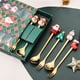 thumbnail image 3 of Traje de cuchara navideña de dibujos animados linda cuchara navideña tenedor cuchara de postre de Papá Noel caja de regalo de vacaciones, 3 of 4