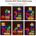 thumbnail image 1 of Night Light Diy Tetris Light Colorful Stackable Tangram Puzzle Led Induction Interlocking Light 3d Toy Gift, 1 of 3