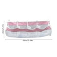 thumbnail image 3 of Large-Capacity Dinosaur Bath Toy Storage Organizer, Pink/White Plastic, 65x16x20cm, Waterproof Mesh Design with Suction Cups for Bathroom or Bathtub, 3 of 6