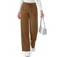 thumbnail image 3 of MOSHU Wide Leg Sweatpants for Women High Waisted Baggy Fleece Cotton Pants Fall Casual Sweatpants with Pockets, 3 of 11
