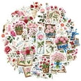 thumbnail image 2 of 35pcs-100pcs Floral Stickers Stationery Stickers Romantic Stationery Stickers Flower Stickers for Laptops Suitcases Notebooks, 2 of 9