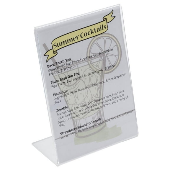 Set of 25, Picture Frames for 5 x 7 Prints, Clear Acrylic Photo Display with Angled Design, Slide-in Setup - Clear Lucite