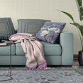 thumbnail image 4 of Three Roses with Butterfly Throw Pillow with Removable Cover in Dark Green Gray 18x18, 4 of 5