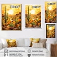 thumbnail image 4 of Designart "Gold Cactus Grove" Cactus Floater Framed Wall Art Living Room, 4 of 5