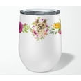 thumbnail image 4 of CK4250TBL12 Verre à Vin Sans Pied en Acier Inoxydable 12 oz Cairn Terrier Fleurs Roses, 4 of 4