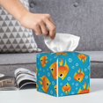 thumbnail image 4 of Tissue Box Cover, Bright golden cartoon fish Leather Tissue Box Holder - Tissue Case Facial Paper Organizer for Bathroom, Vanity Countertop, Tabletop, Car, Night Stands,, 4 of 5