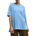 thumbnail image 7 of Womens Workout Tops Short Sleeve Shirts with Sun Protection Trendy Spring Summer Outfits S-2XL, 7 of 7