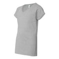 thumbnail image 2 of Gildan Softstyle Women’s V-Neck T-Shirt, V Neck Tee for Women's, Full Cotton, Sport Grey, L, 2 of 3