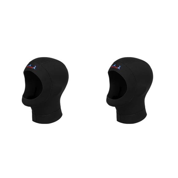 Yuarrent BUCEO SAIL 3MM Gorros de buceo Neopreno térmico CR Equipo de snorkel súper elástico Hoodie Neck Cover Gorro de natación para 【I】 2Conjunto