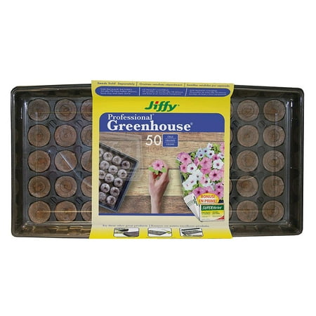 Jiffy J450ST-20 50 Cell Brown SUPERthrive® Seed Starter Greenhouse