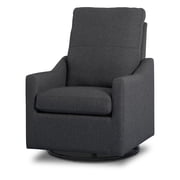 Delta Children Kenwood Slim Nursery Glider Swivel Rocker Chair, Charcoal