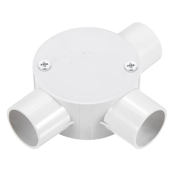 Conduit Box Junction Box 3 Way 25mm with Cover, M4 Screws for Hose