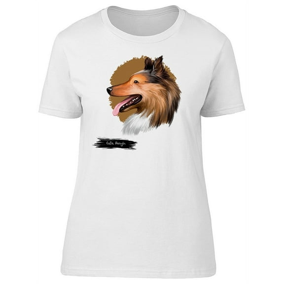 Collie Watercolor Dog T-Shirt Women -Image by Shutterstock, Female x-Large