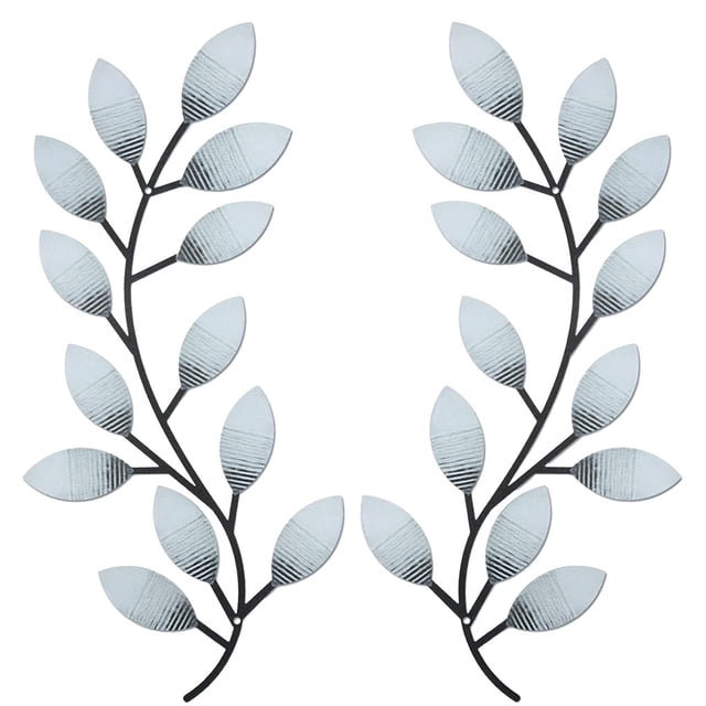 Advancent El metal decorativo de la pared deja el estilo único para la opción elegante y de moda del regalo de la decoración del hogar Decoración del hogar blanco antiguo