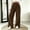 Brown, variant on Womens Fleece Pants Wide Leg High Elastic Waist Split Solid Color Fashion Casual Comfy Trousers for Winter Red M