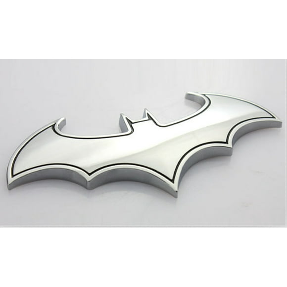 3D Chrome Metal Bat Auto Logo Car Sticker Batman Badge Emblem Tail Decal Fashion