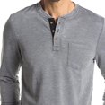 thumbnail image 2 of Camisa de manga larga ajustada para hombre, de color gris claro, con cuello redondo y detalle de botones, ideal para la oficina, para otoño, 2 of 5