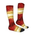 thumbnail image 4 of Lsque Red Gold Glitter Printed Crew Socks Men's Women's LightWeight Thin Casual Calf Socks ,Knee High Socks,Cotton Socks, 4 of 9