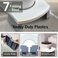 thumbnail image 2 of Portable Squat Toilet Potty Stool Foldable 7" Plastic Step Stool for Adults,White, 2 of 6