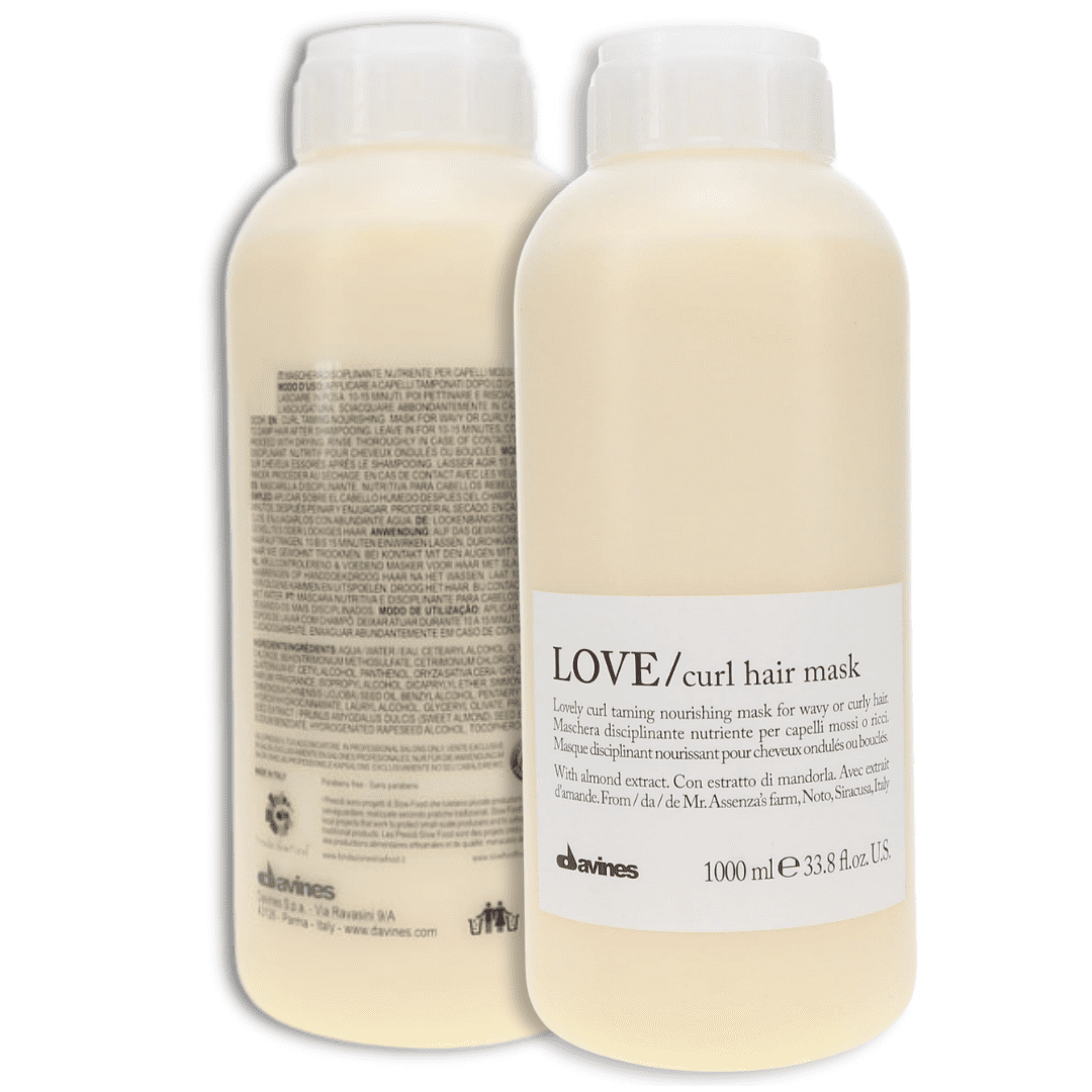 Davines LOVE Curl Mask for Nourished and Workable Curls, Hydrate & Soften 33.8oz