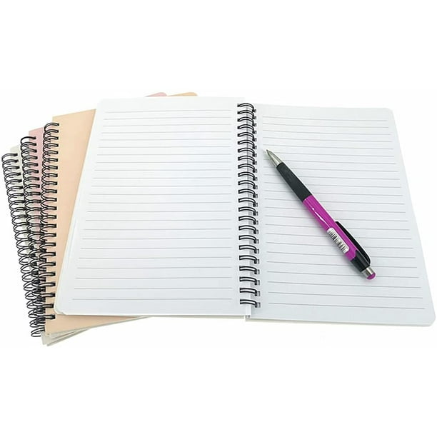 Carnet de notes à spirale Journal, carnet de croquis à reliure spirale,  bloc-notes, planificateur de mémo, format A5 et 80 feuilles (4 pièces,  chats de dessin animé) 