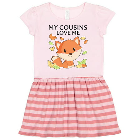 

Inktastic My Cousins Love Me- little fox Gift Toddler Girl Dress