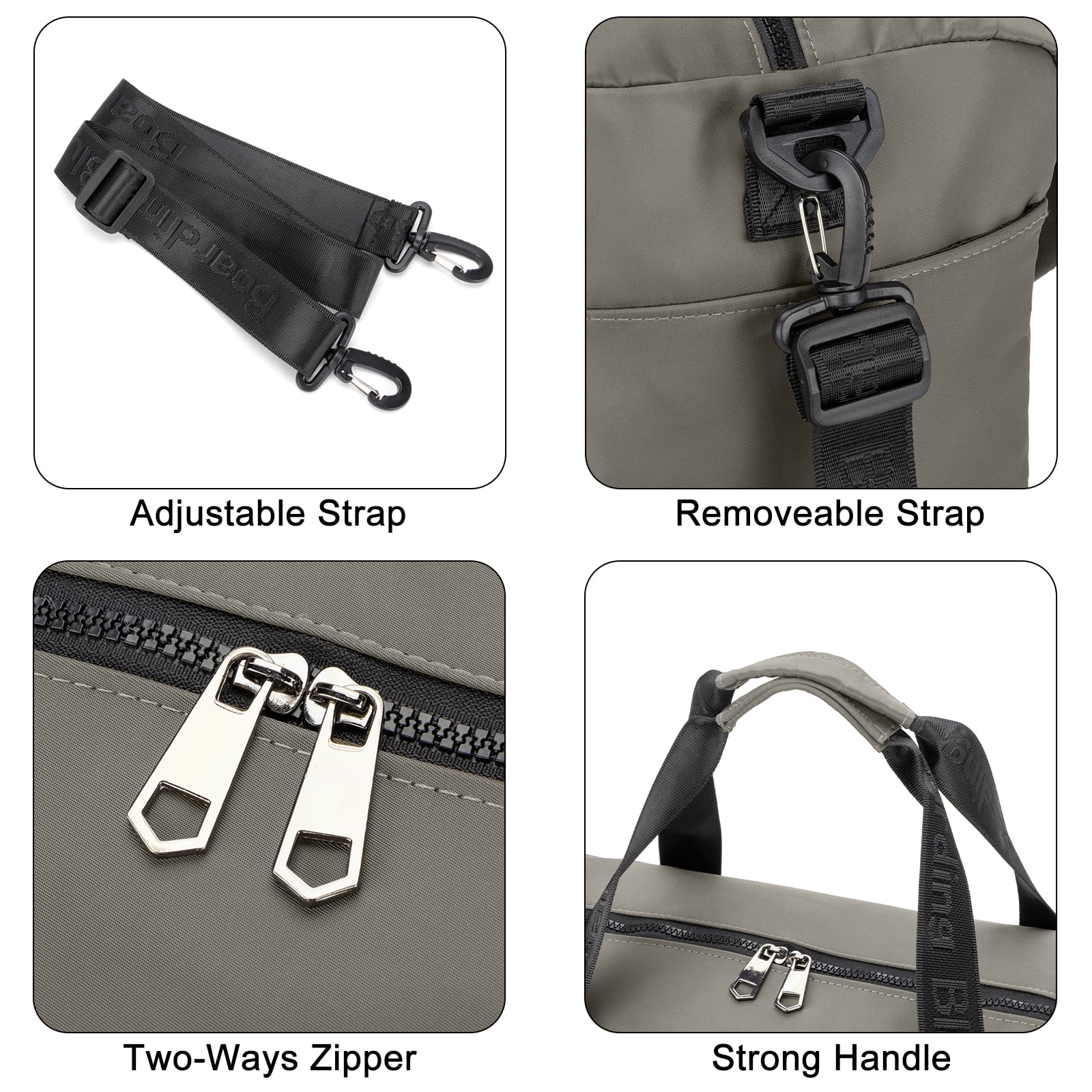 For United Airline 17x10x9 Inches Personal Item Underseat Travel duffle bag, ports Tote Gym Bag,Shoulder Weekender Overnight Bag (Grey)