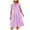 Purple, variant on HomeGardon Nightgowns for Women,Summer Dresses Women's Solid Color Short-sleeved Loose Ice Silk Lace Home Dress Nightdress