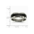 thumbnail image 6 of Grey Titanium Ring Band Wedding Black Carbon Fiber Comfort, 6 of 6