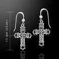 thumbnail image 4 of Jewelry Trends Sterling Silver Celtic Cross Dangle Earrings, 4 of 4