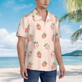 thumbnail image 3 of Fotbe Strawberries Camisa Hawaiana para Hombre Unisex – Camisa Casual de Verano con Botones de Manga Corta de Algodón y Lino,Medium, 3 of 7