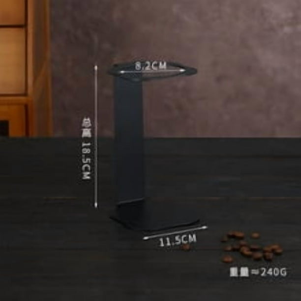 Soporte de metal para cono de goteo de café, soporte de filtro de hierro para café vertido, cesta para filtro de café, para tienda de cocina, color negro