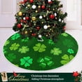 thumbnail image 6 of GZHJMY St. Patrick's Day Shamrock Christmas Tree Skirt Double Layers Fine Tree Skirt for Christmas Handicraft for Holiday Party, New Year Festive Decoration 36 Inches, 6 of 6