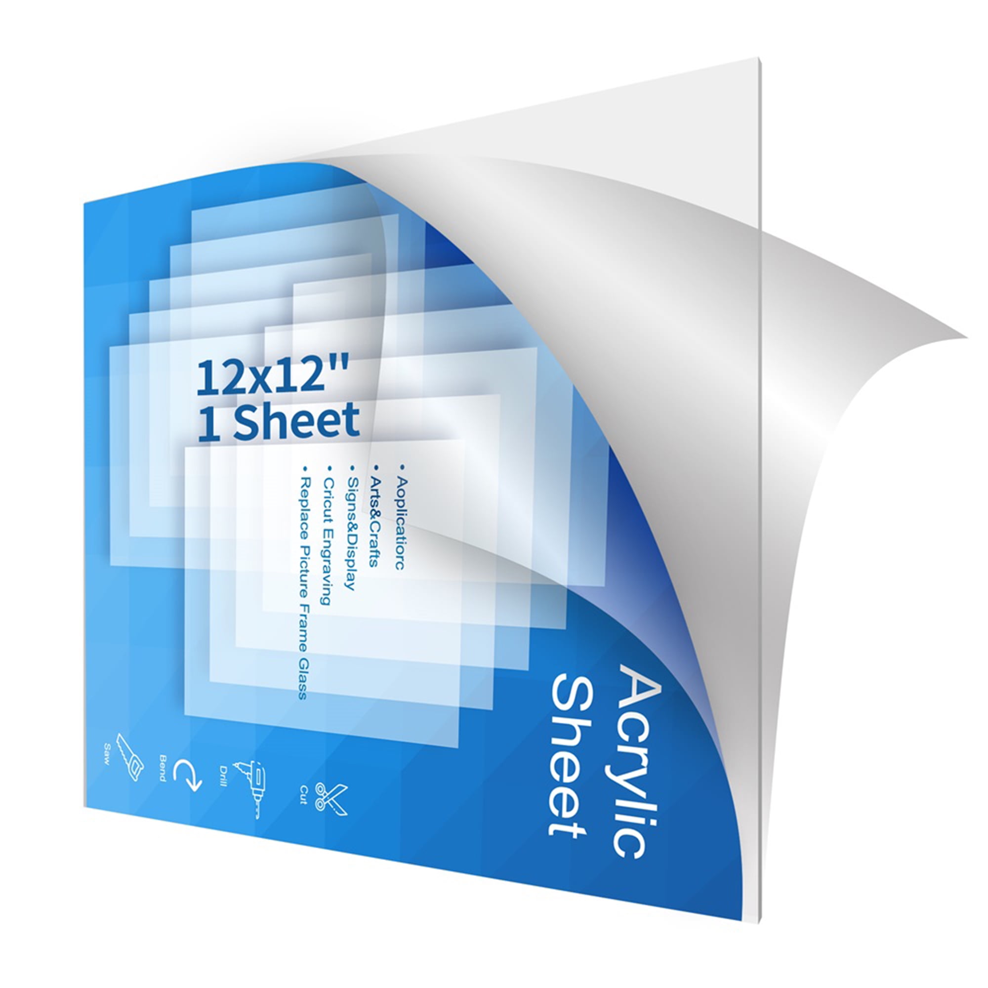 1/8 Thickness 1 Pack Plastic Sheet Panel 12x12 Clear Acrylic Sheet Plexiglass 1/8 Thickness 1 Pack Plastic Sheet Panel 12x12 Clear Acrylic Sheet Plexiglass