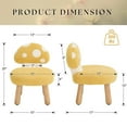 thumbnail image 3 of Dayalane Mushroom Kids Desk Chair Comfy, Upholstered Chairs with Wooden Legs for Ages 1-4, Playroom Furniture with Back, Bedroom, Kindergarten, Pink, 3 of 8