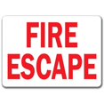 thumbnail image 1 of SignMission MISC-Fire Escape 10 x 14 in. Sécurité OSHA Panneau d'Évacuation Incendie - Texte Rouge sur Fond Blanc, 1 of 1
