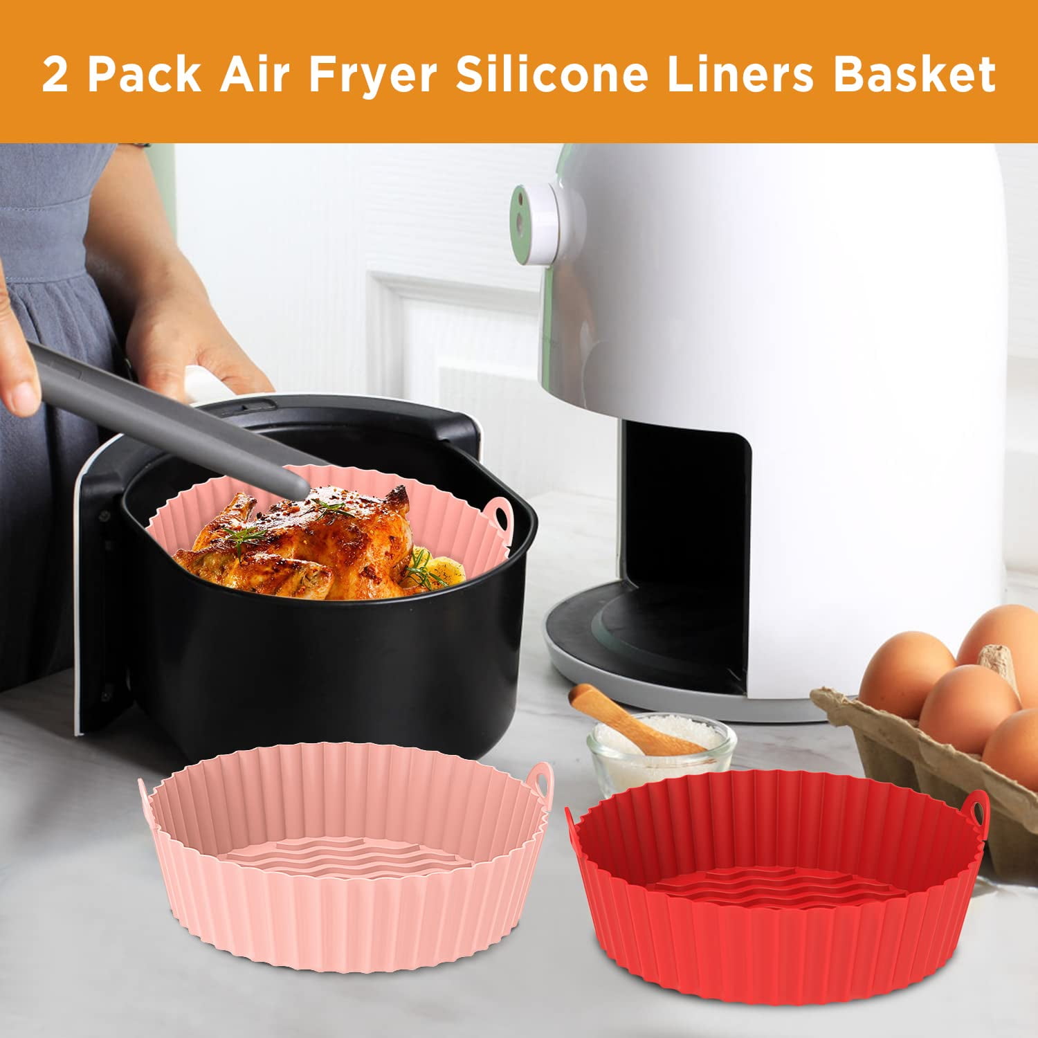Pack of 2 Air Fryer Silicone Liners, 2 Pcs - Kroger